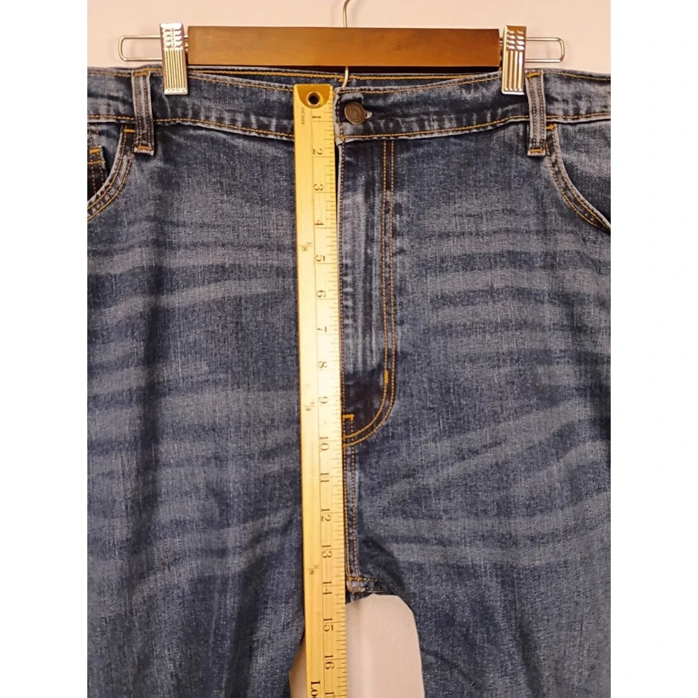 Rugged Workwear Levi's Mens 46x34 Blue Straight Leg Stretch Denim Jeans